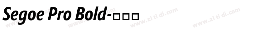 Segoe Pro Bold字体转换
